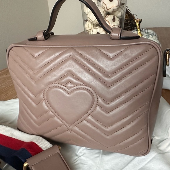 Gucci Marmont  Zip Around Top Handle Lady Web strap - Picture 5 of 16